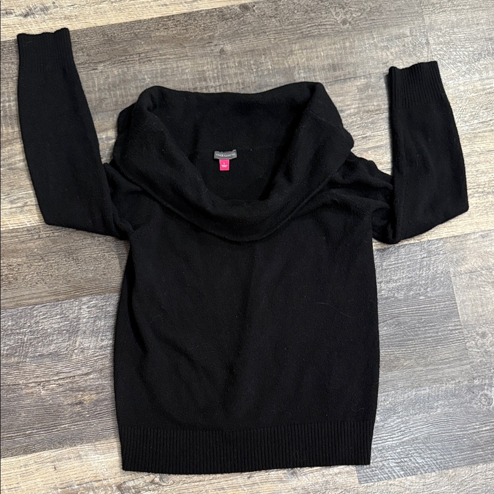 Vince Camuto Black Cowl Neck Sweater